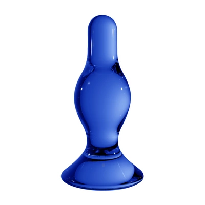 Korek analny wykonany z niebieskiego szkła Christalino by shots Glass 11 cm
