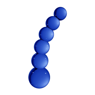 Dildo do masturbacji wykonane z niebieskiego szkła Christalino by shots Planets 18 cm