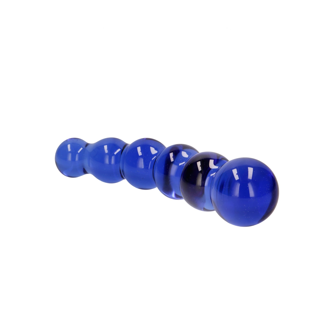 Dildo do masturbacji wykonane z niebieskiego szkła Christalino by shots Planets 18 cm