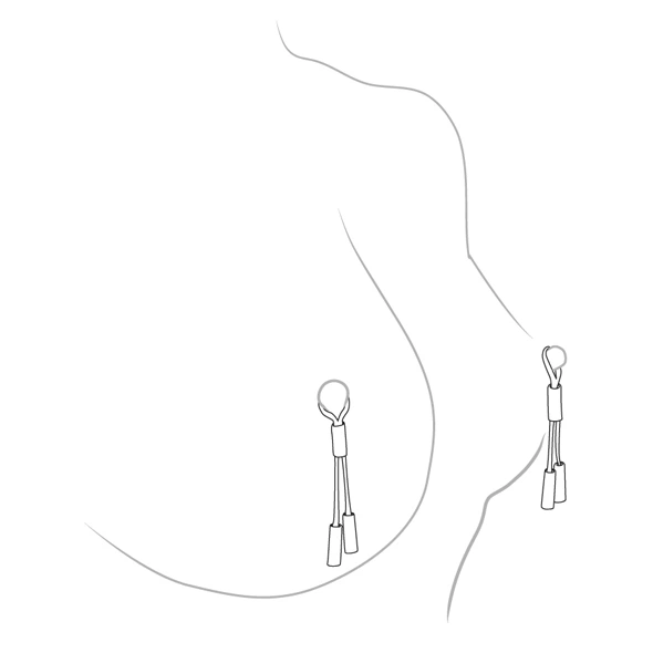 Nakładki na sutki - Crave Leather Nipple Tassels