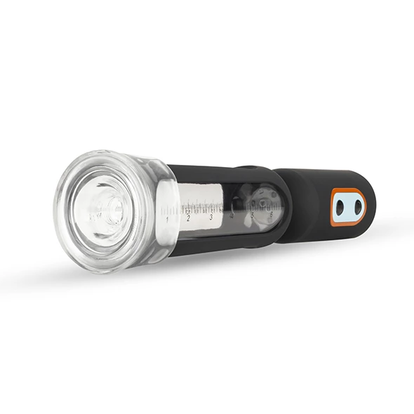 Pompka do penisa przezroczysta z funkcją ssania wykonana z termoplastycznych elastomerów i plastiku CRUZIR CS08 