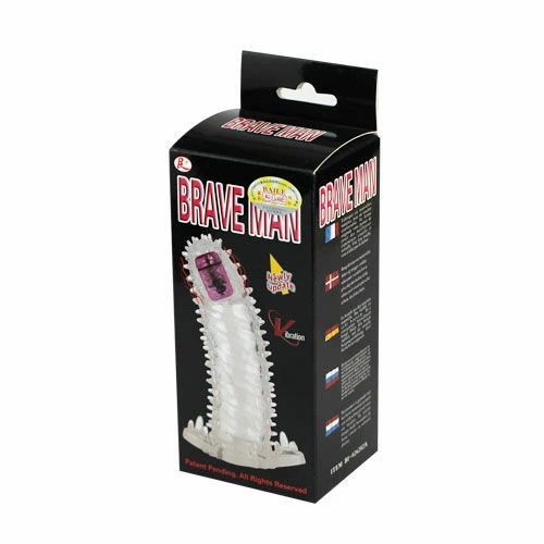 Baile Brave II Man - Elastyczna Nakładka Przedłużająca z Wibracjami 18 cm