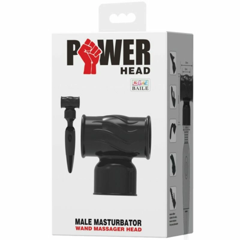 Baile Power Head wymienna głowica do masażera męskiego, czarna