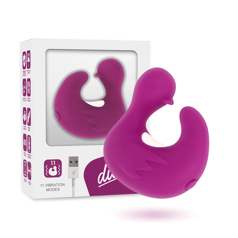 Coverme DuckyMania silikonowy naparstek stymulujący, akumulatorowy, fioletowy