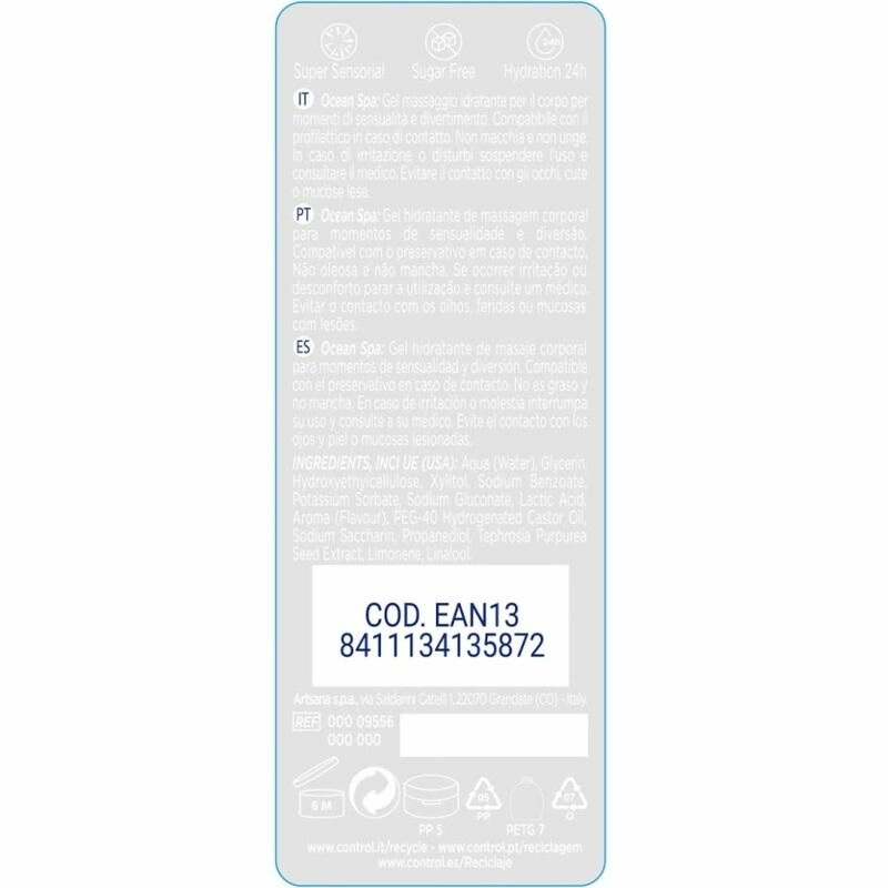 Control 2w1 żel do masażu Morze Środziemne 200ml bez parabenow