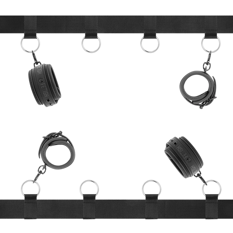 Fetish Submissive Zestaw Pasow Łożkowych z Neoprenową Podszewką