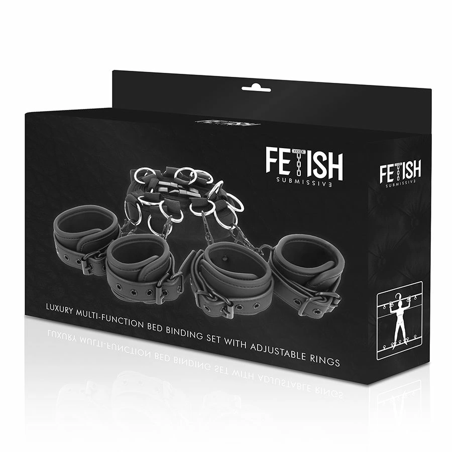 Fetish Submissive Zestaw Pasow Łożkowych z Neoprenową Podszewką