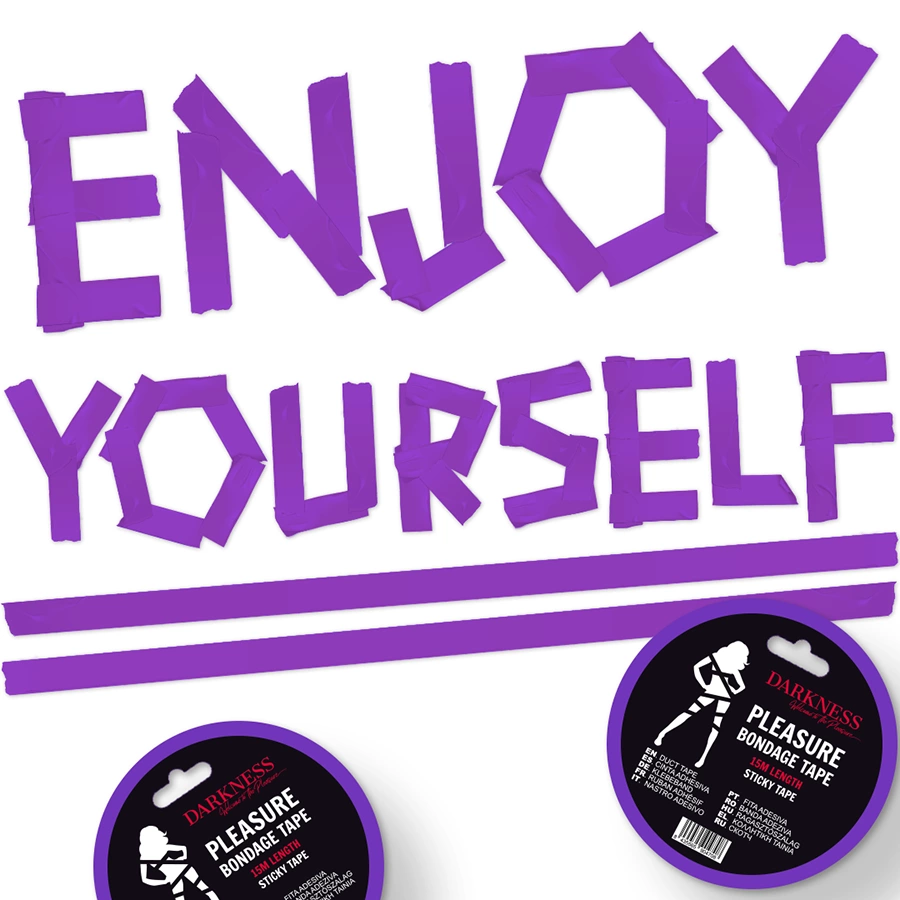 Darkness Liliowa Taśma Bondage 15m - Elastyczna Powierzchnia Bezklejowa