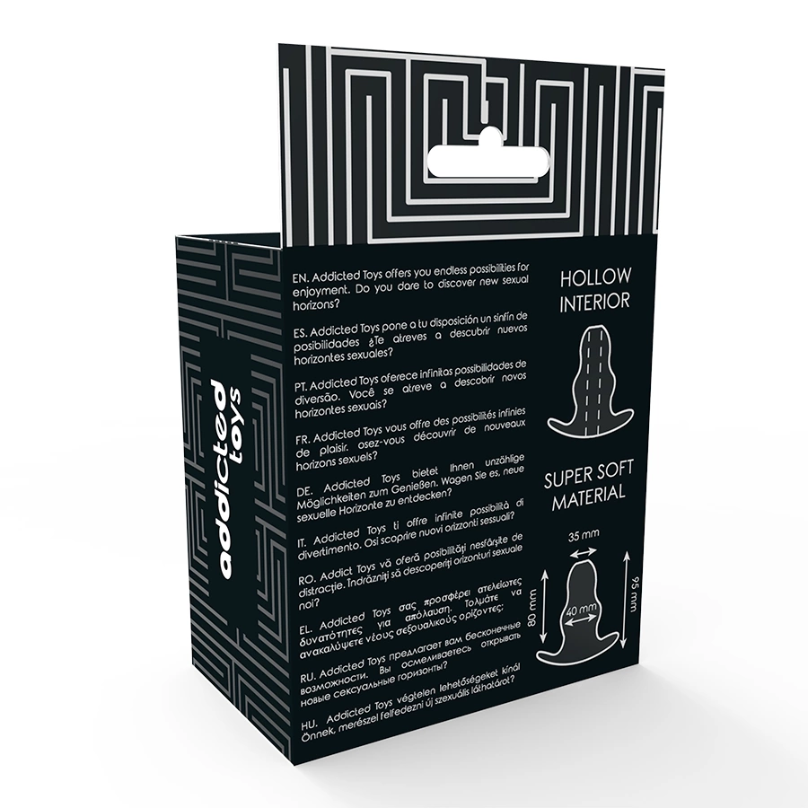Addicted Toys Tunel Intymny Średni 9,5 cm Przezroczysty TPE Bezftalanowy