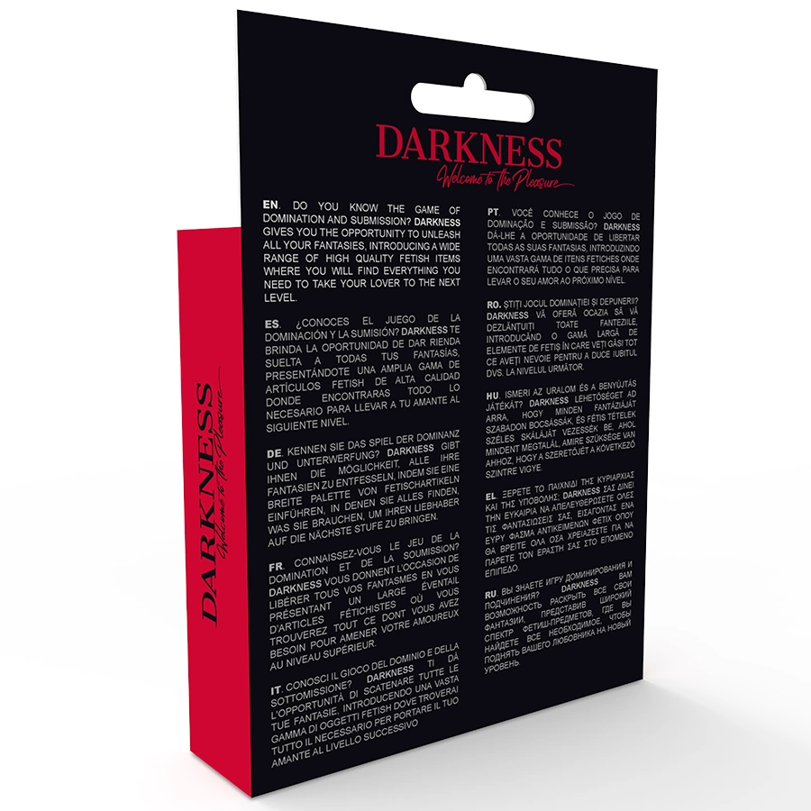 Darkness szelki z otworem uniwersalne, skora PU, czarne