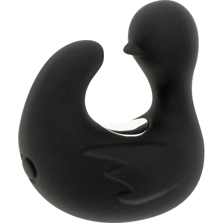 Black&Silver DuckyMania - silikonowa ładowalna miniaturowa maszyna intymna