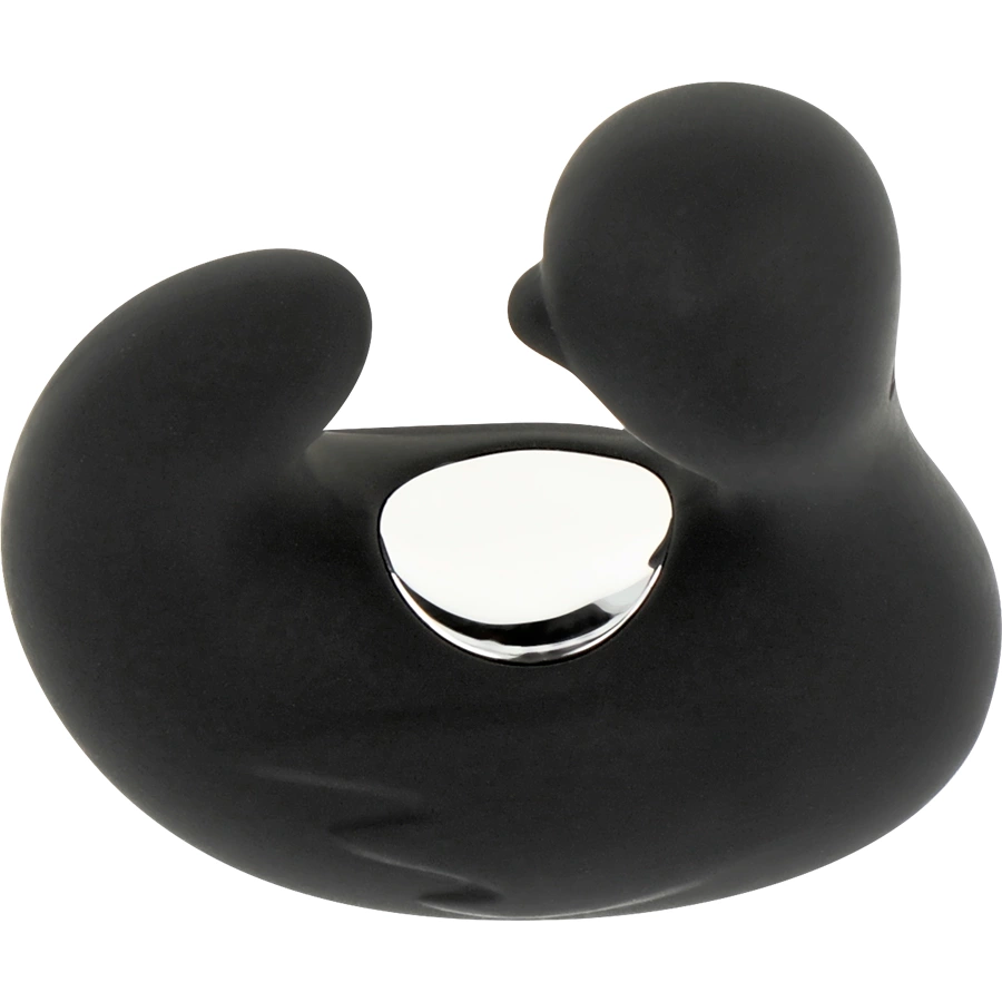 Black&Silver DuckyMania - silikonowa ładowalna miniaturowa maszyna intymna