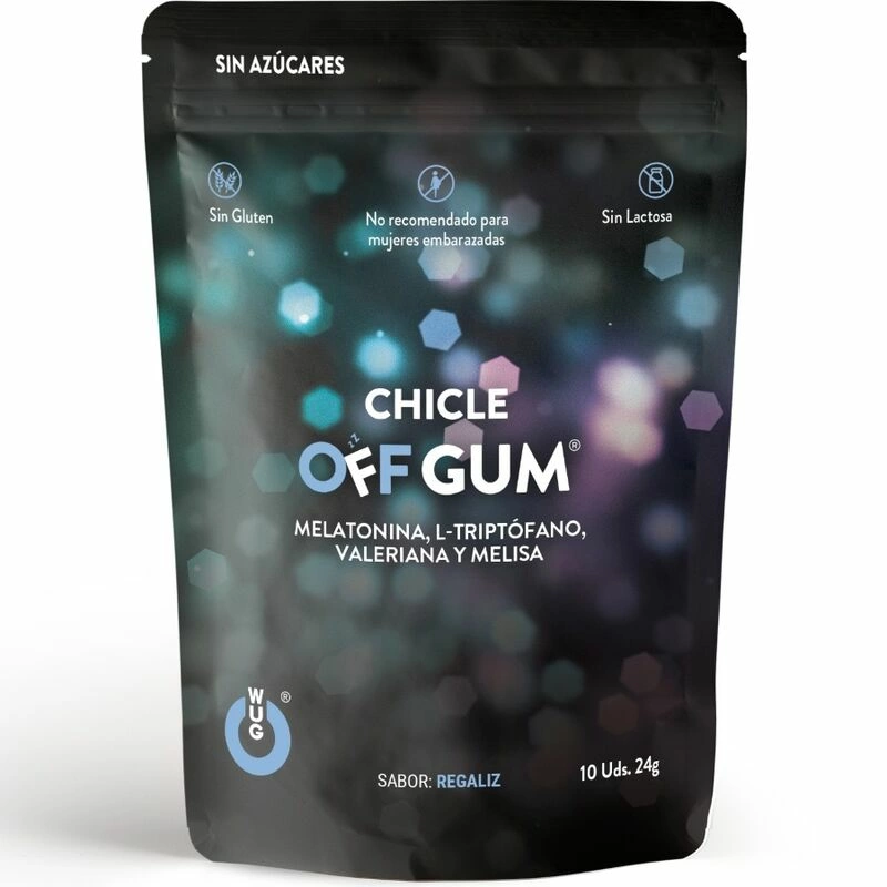 WUG GUM Relax - Guma funkcjonalna z melatoniną, miętowa, 10 szt.