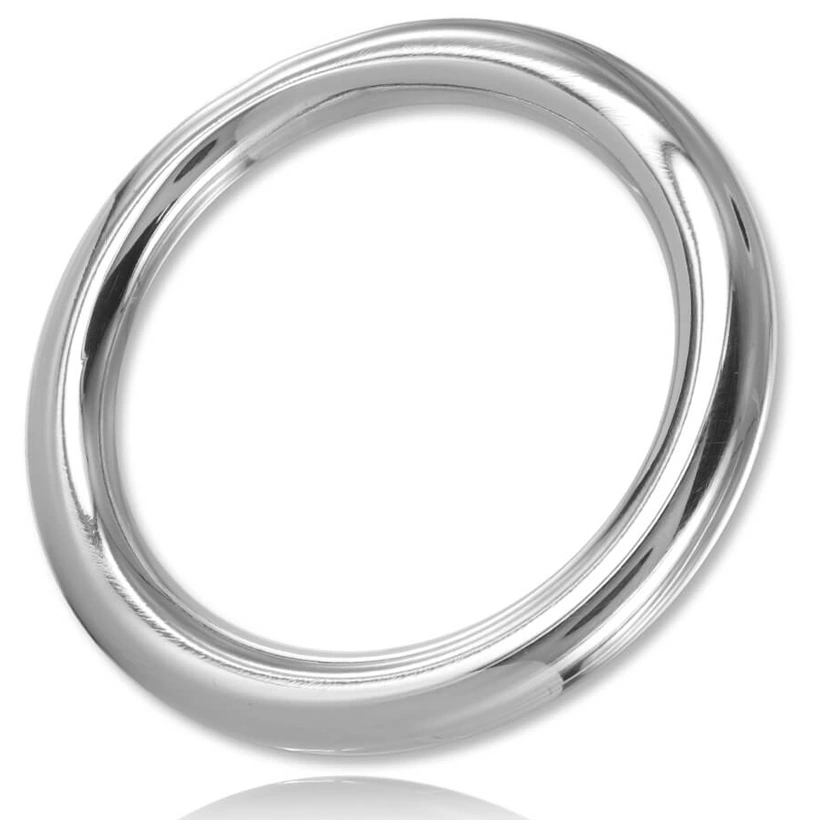 Metal Hard - stalowy pierścień anatomiczny okrągły 5 cm srebrny