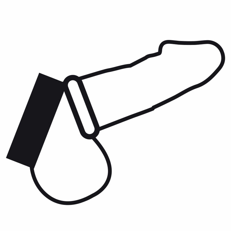 Darkness Metalowy pierścień intymny czarny/stalowy uniwersalny