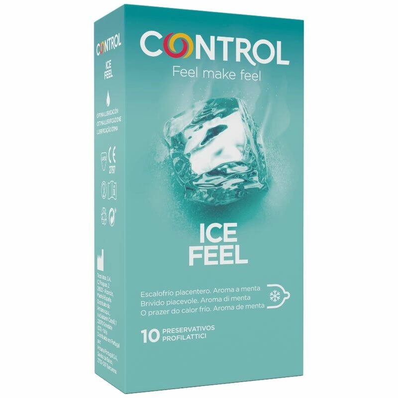 Control Ice Feel 10 szt. miętowy efekt chłodzący zielone 53 mm