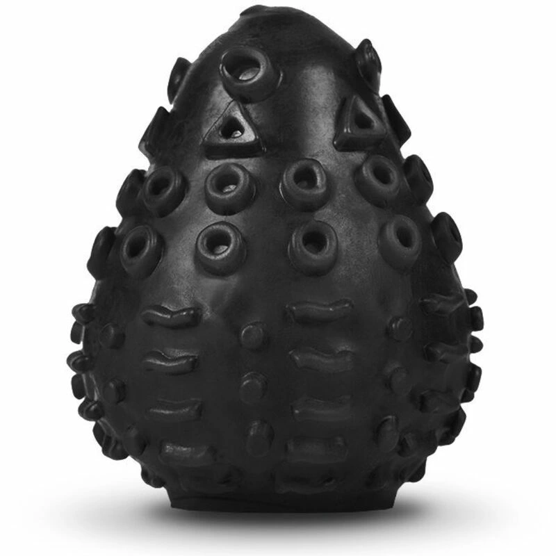 Gvibe G-Egg czarne - elastyczne jajko intymne z teksturą 3D TPE