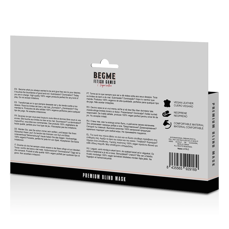 BEGME Maska Premium Red Edition z neoprenową podszewką, regulowana