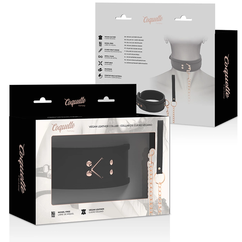 Coquette Chic Desire Fantasy naszyjnik z wegańskiej skory i neoprenem