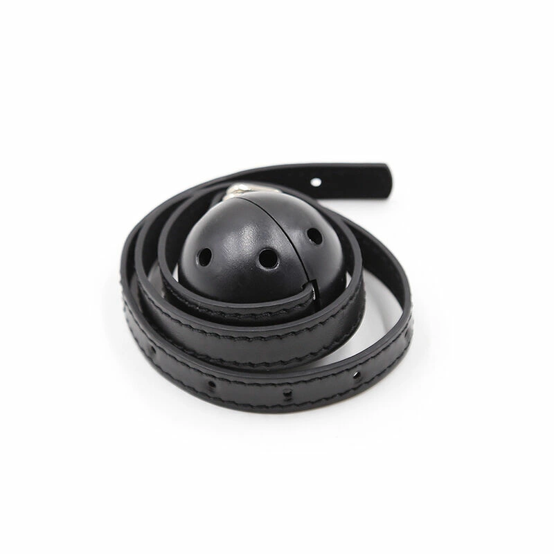 OHMAMA Ball Gag z otworami wentylacyjnymi, regulowany, czarny 4,5 cm