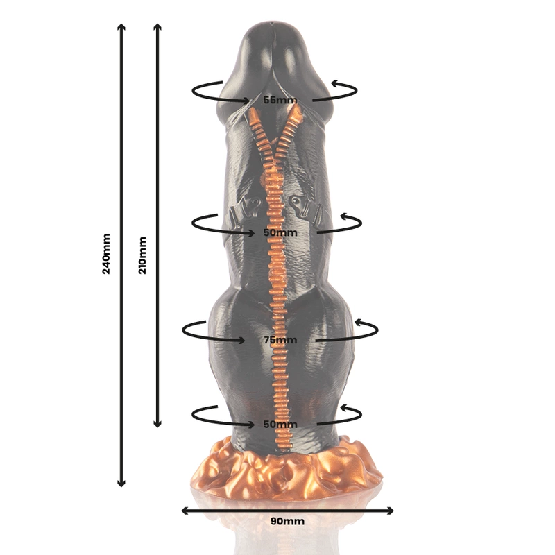 EPIC Deimos Model Silikonowy - Anatomiczny Kształt, Kolor Mitologiczny, 24 cm