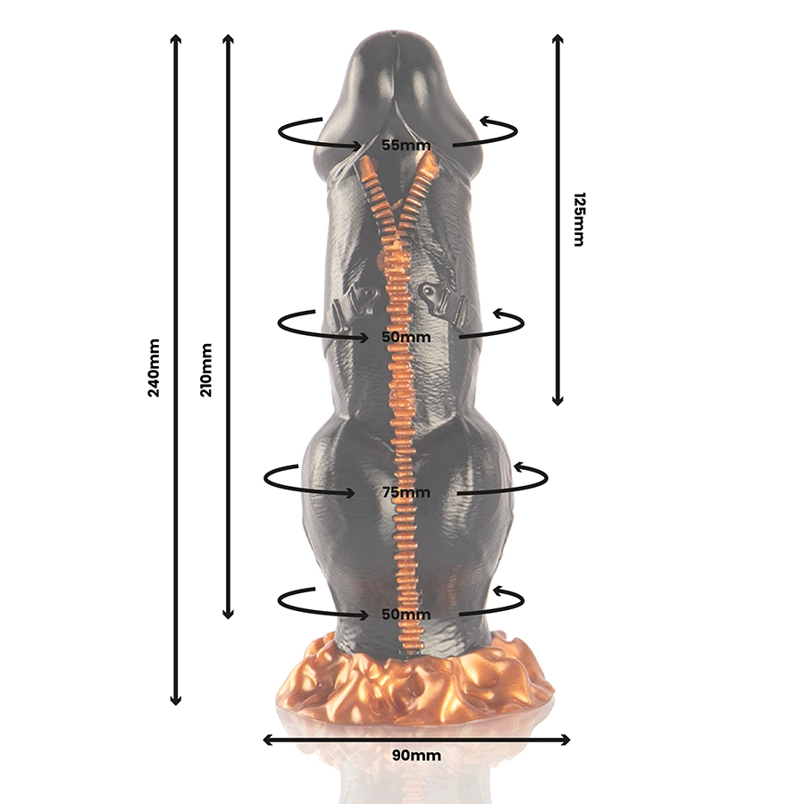 EPIC Deimos Model Silikonowy - Anatomiczny Kształt, Kolor Mitologiczny, 24 cm