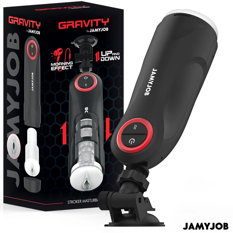 Jamyjob Gravity - automatyczna maszyna intymna, 5 trybow, czarna