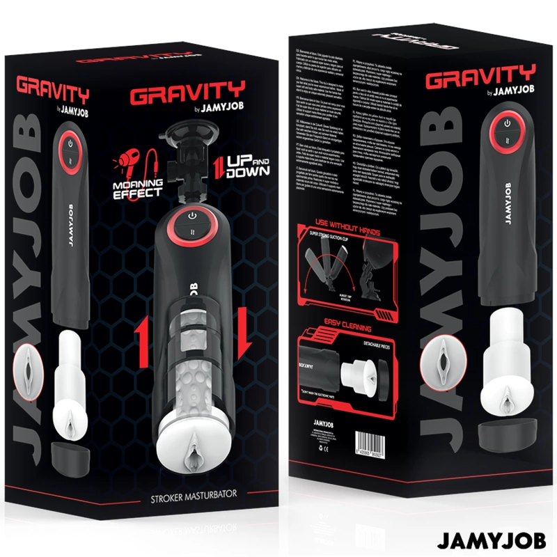 Jamyjob Gravity - automatyczna maszyna intymna, 5 trybow, czarna