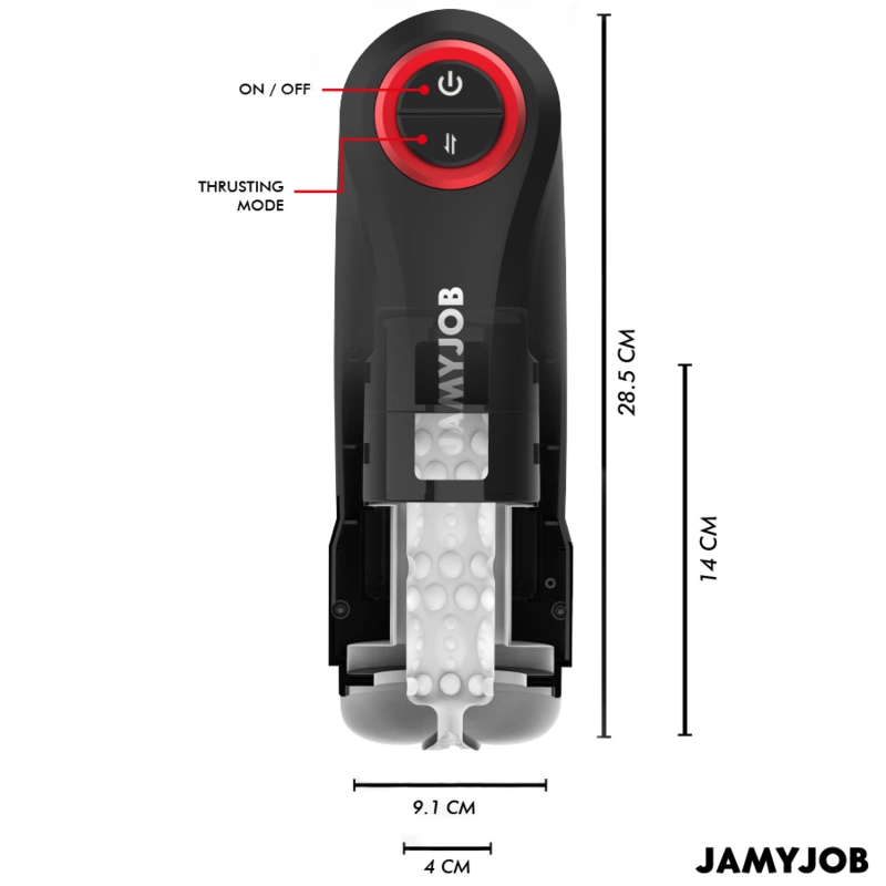 Jamyjob Gravity - automatyczna maszyna intymna, 5 trybow, czarna