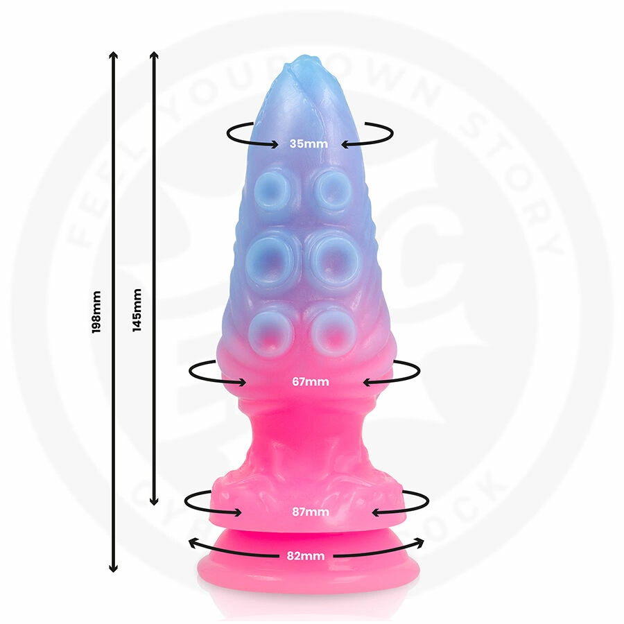 EPIC Hydrala Mystic Tides - anatomiczny model silikonowy 198 mm niebieski