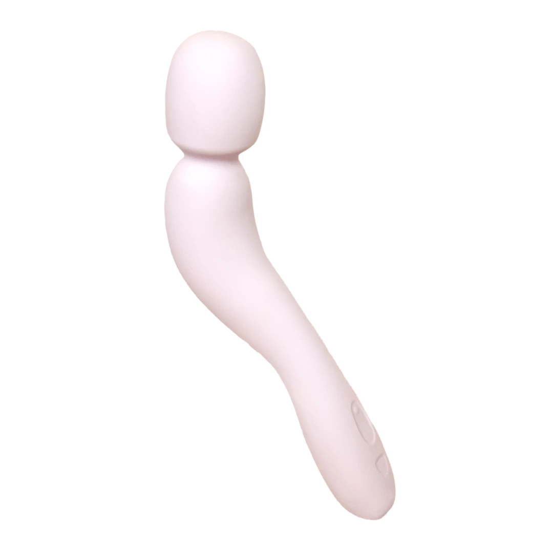 Biały silikonowy masażer łechtaczki do masturbacji Dame Products Com Wand 