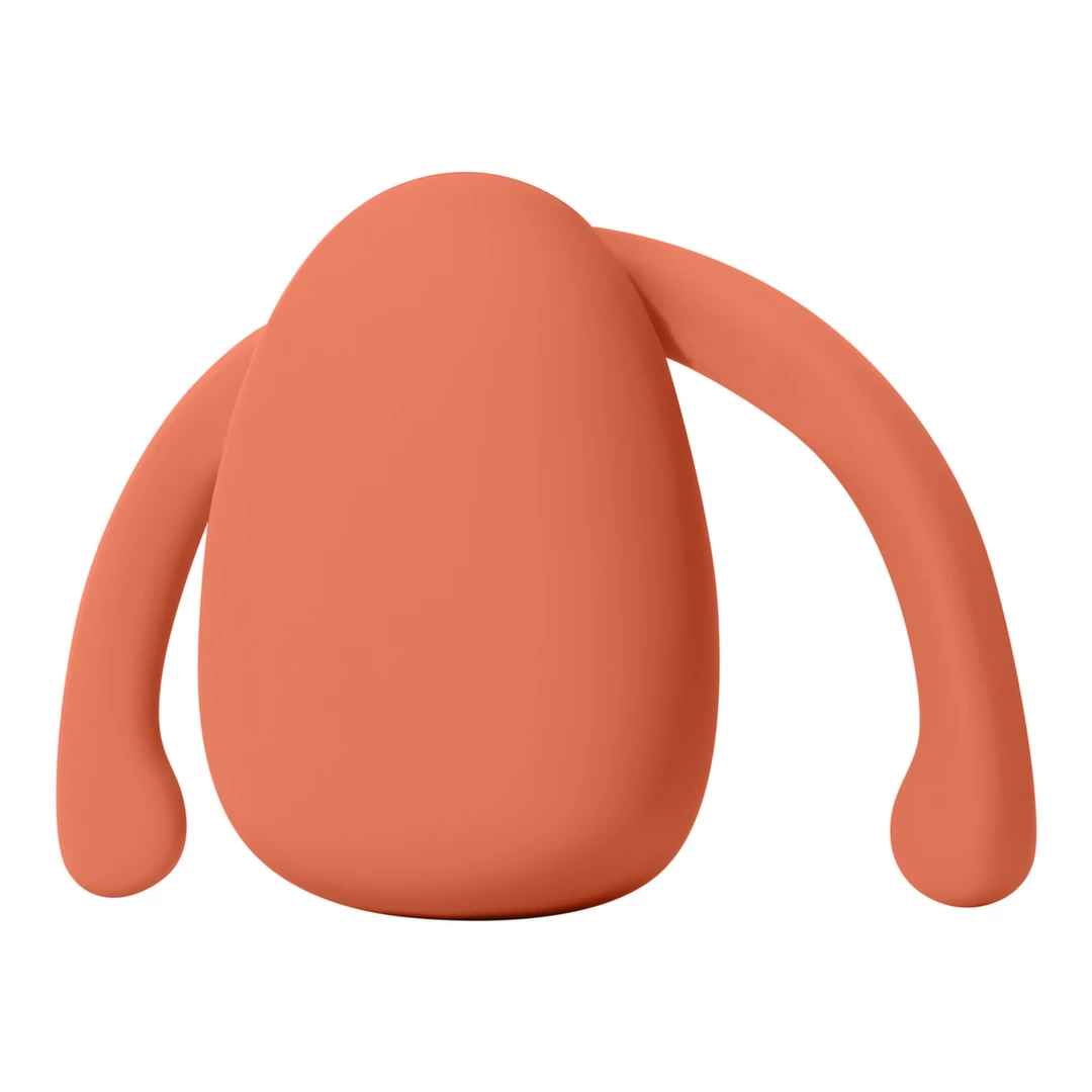 Wibrator masturbacyjny dla par wykonany z silikonu w kolorze pomarańczowym Dame Eva ll 