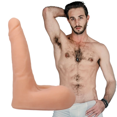 Realistyczne dildo silikonowe z jądrami Doc Johnson Lucas Frost 18 cm