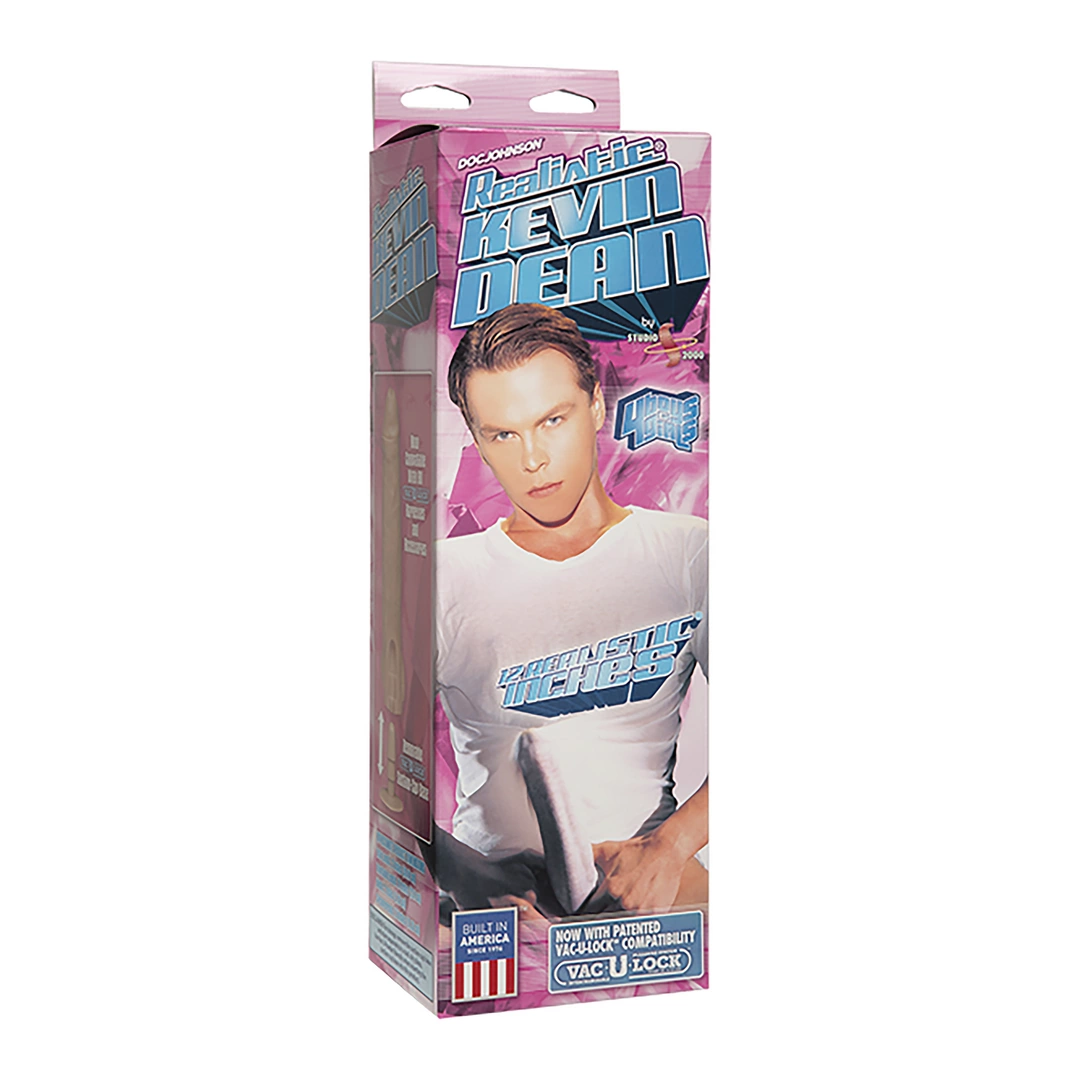 Realistyczne dildo silikonowe z jądrami Doc Johnson Kevin Dean 31 cm