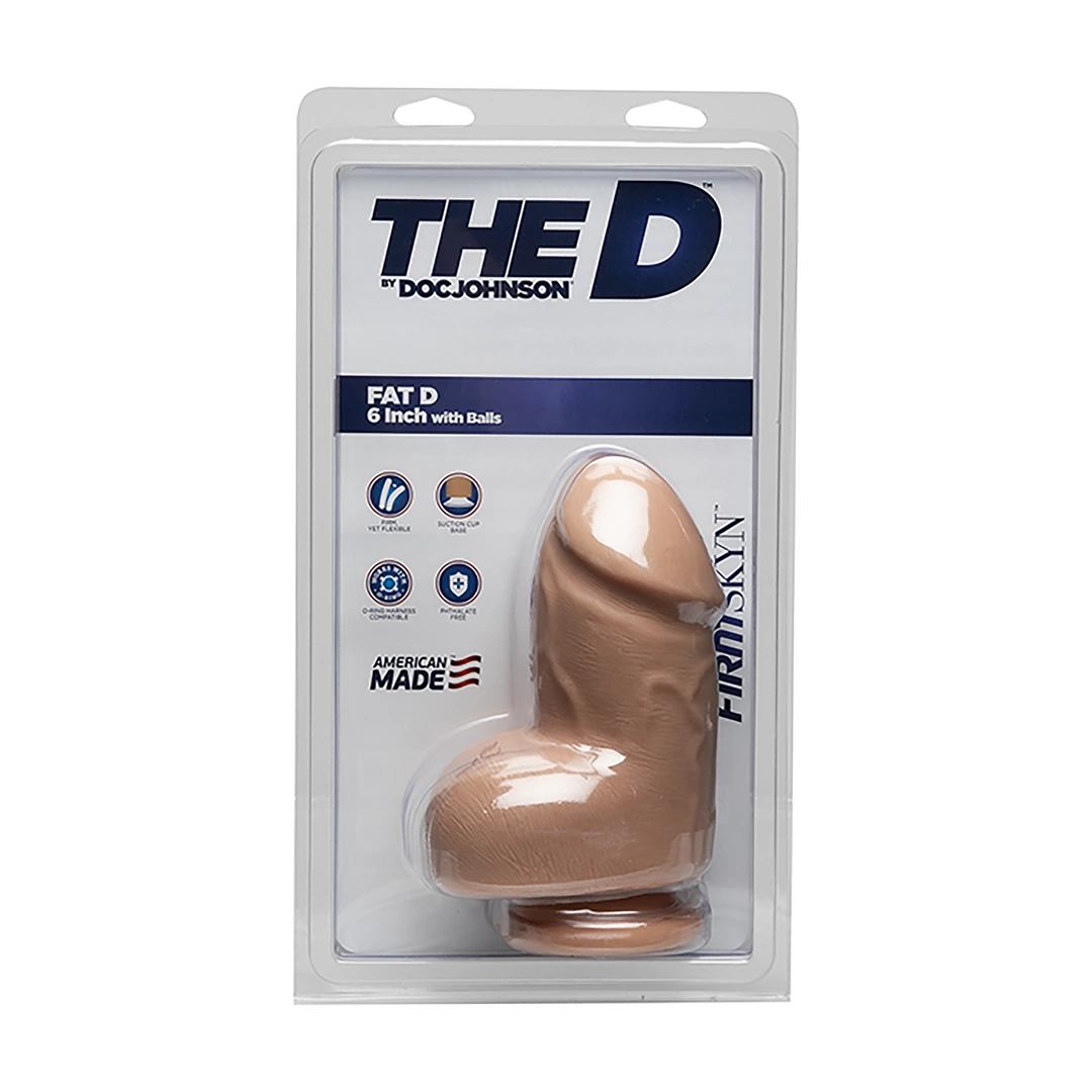 Realistyczne silikonowe dildo z jądrami Doc Johnson Fat D 15 cm Realistyczne silikonowe dildo z jądrami Doc Johnson Fat D 15 cm