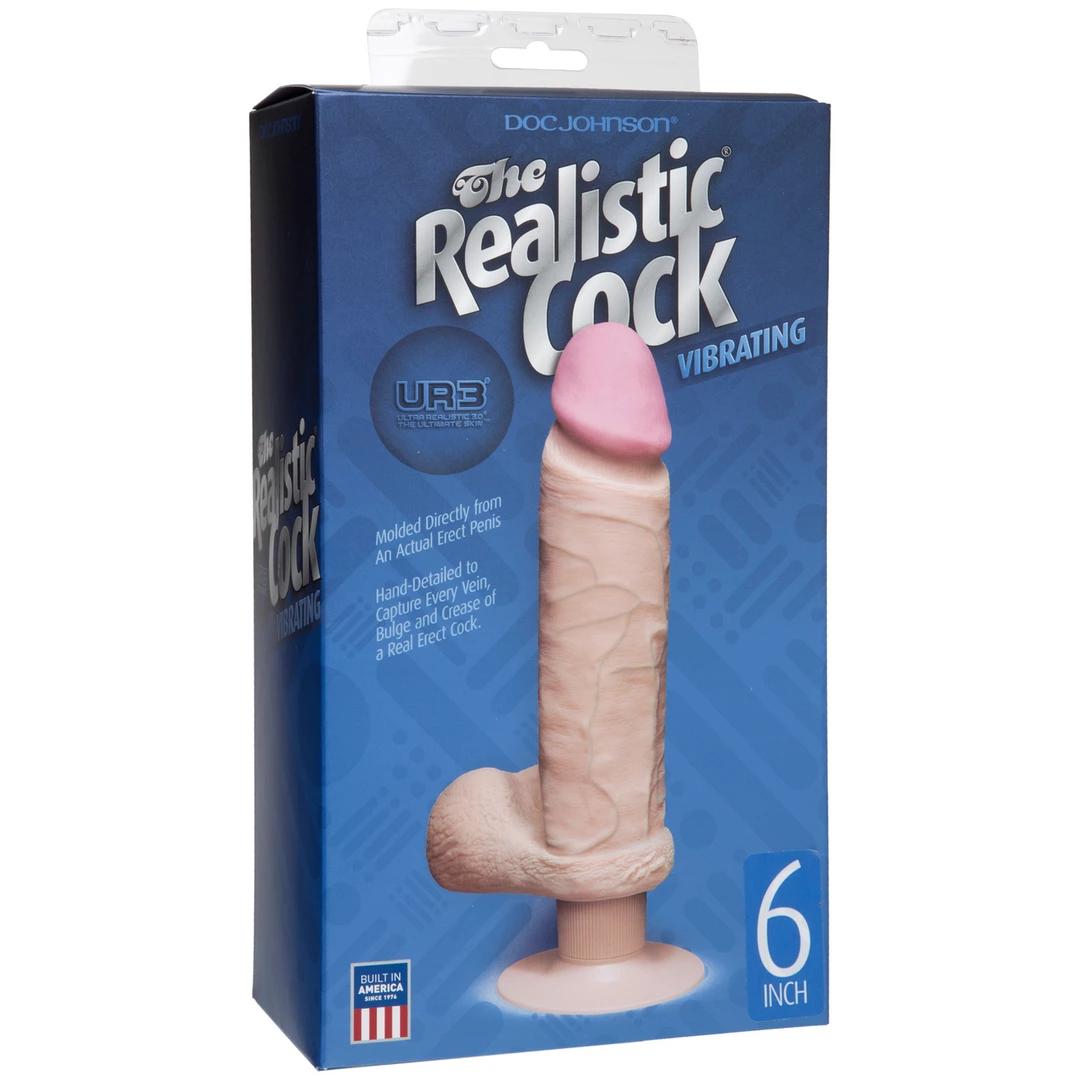 Doc Johnson Realistic Cock 15 cm UR3® z wibracjami i przyssawką