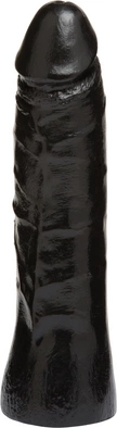Realistyczne dildo do masturbacji wykonane z czarnego silikonu Doc Johnson 18 cm