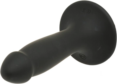 Gładkie dildo do masturbacji wykonane z czarnego silikonu Doc Johnson 23 cm
