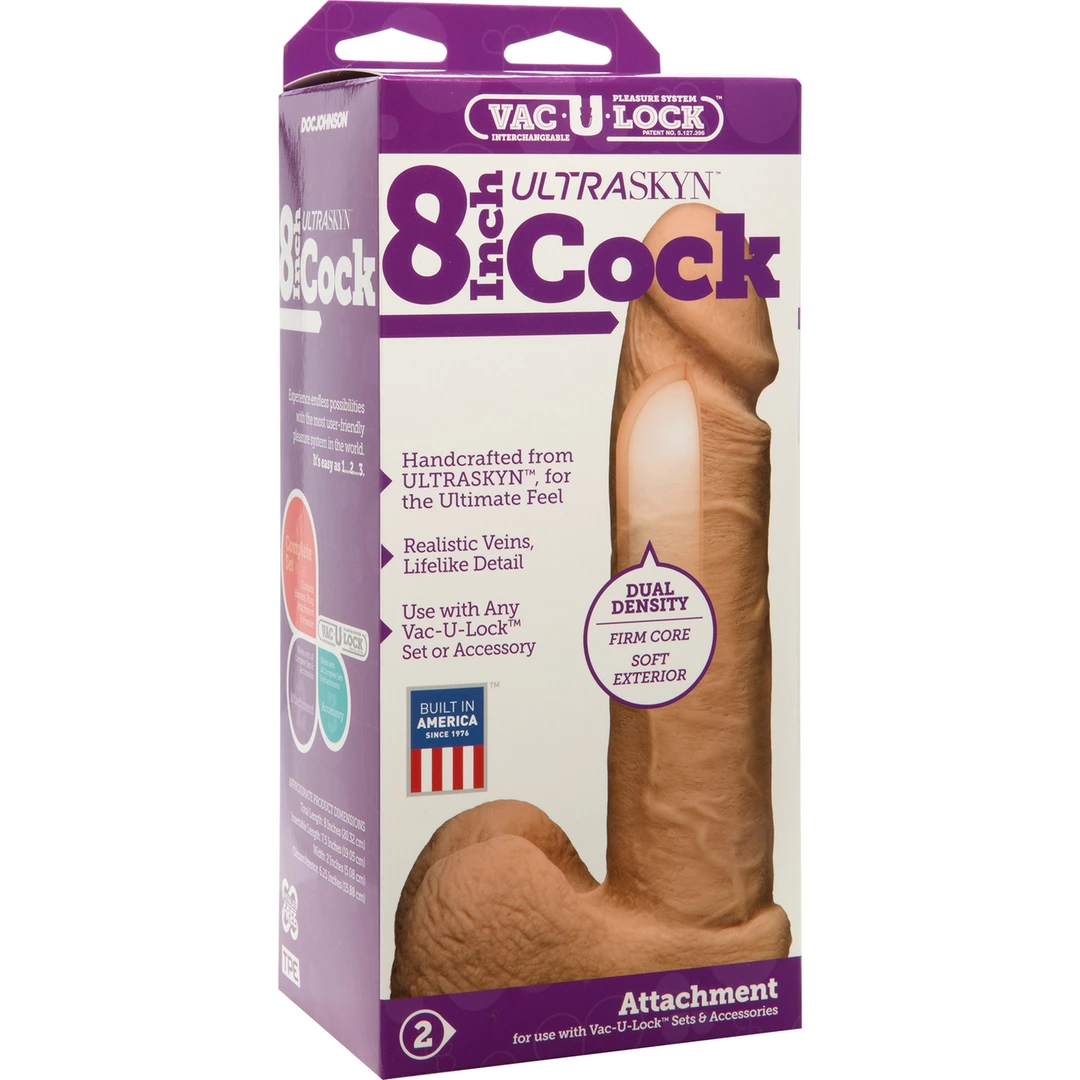 Realistyczne dildo do masturbacji wykonane z beżowego silikonu Doc Johnson 20 cm Realistyczne dildo do masturbacji wykonane z beżowego silikonu Doc Johnson 20 cm