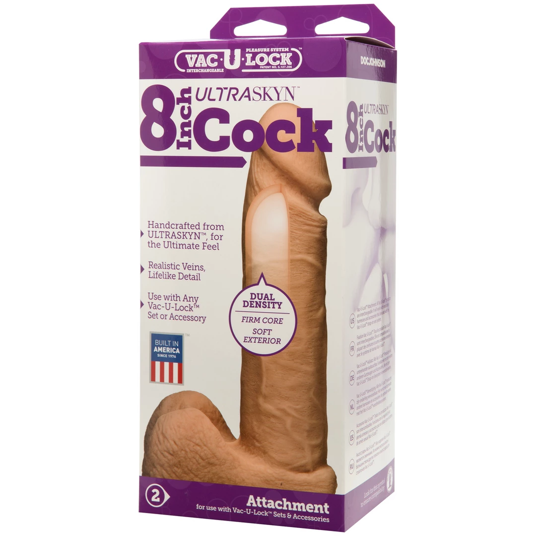 Realistyczne dildo do masturbacji wykonane z beżowego silikonu Doc Johnson 20 cm Realistyczne dildo do masturbacji wykonane z beżowego silikonu Doc Johnson 20 cm