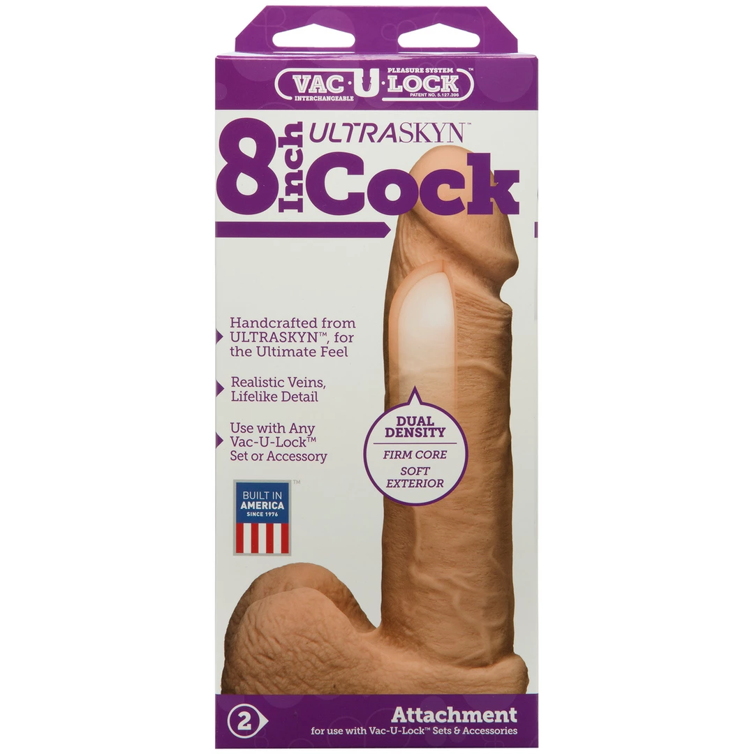 Realistyczne dildo do masturbacji wykonane z beżowego silikonu Doc Johnson 20 cm Realistyczne dildo do masturbacji wykonane z beżowego silikonu Doc Johnson 20 cm