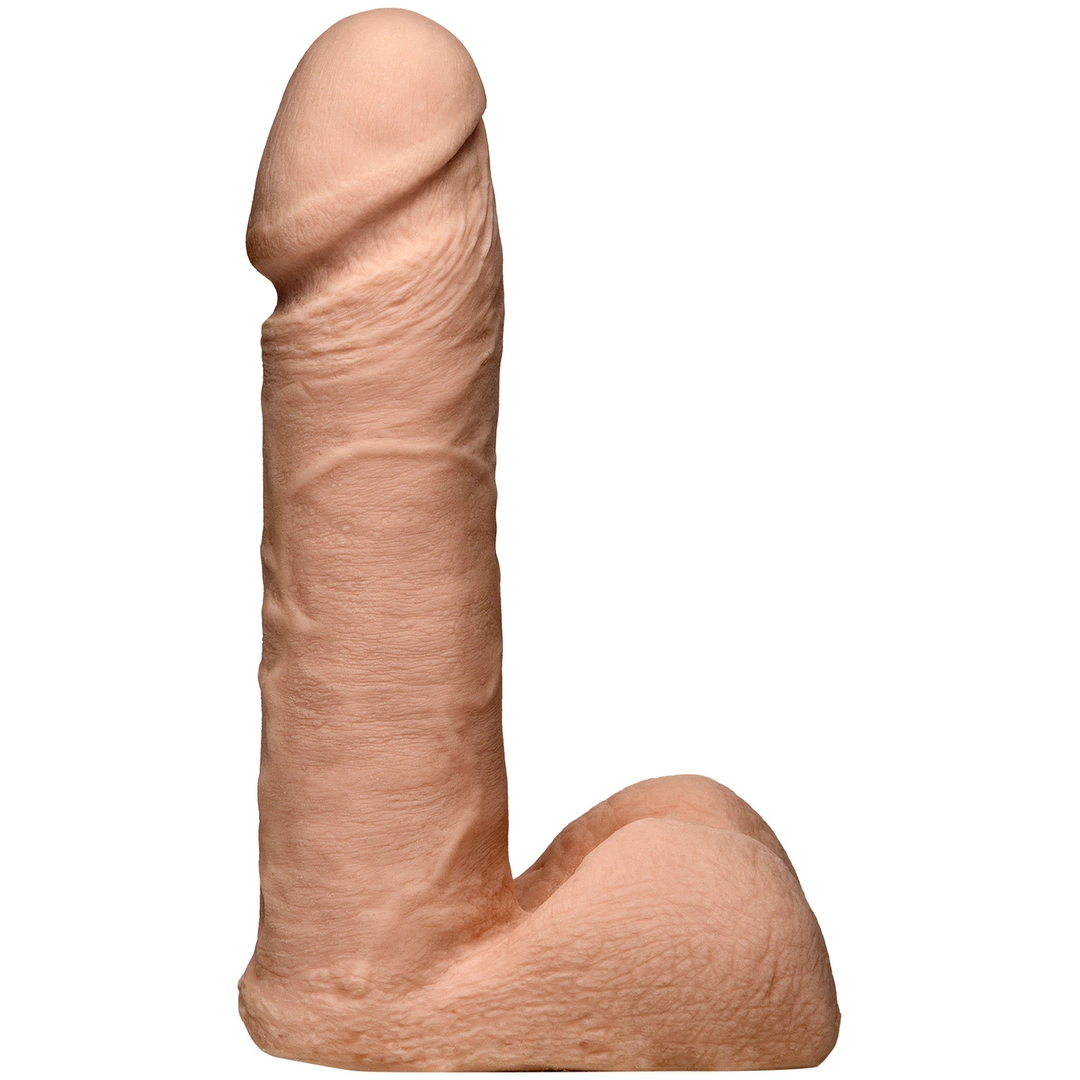 Realistyczne dildo silikonowe z jądrami Doc Johnson UR3 Cock Balls 15 cm