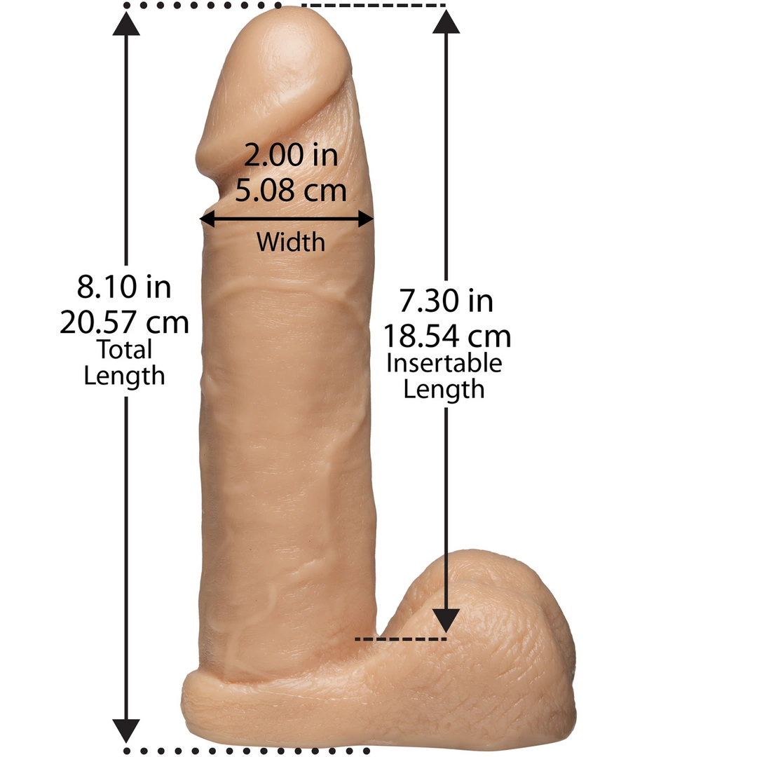 Realistyczne dildo silikonowe z jądrami Doc Johnson 20 cm