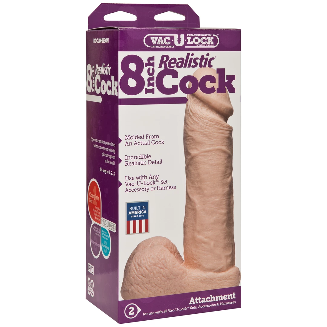 Realistyczne dildo silikonowe z jądrami Doc Johnson 20 cm