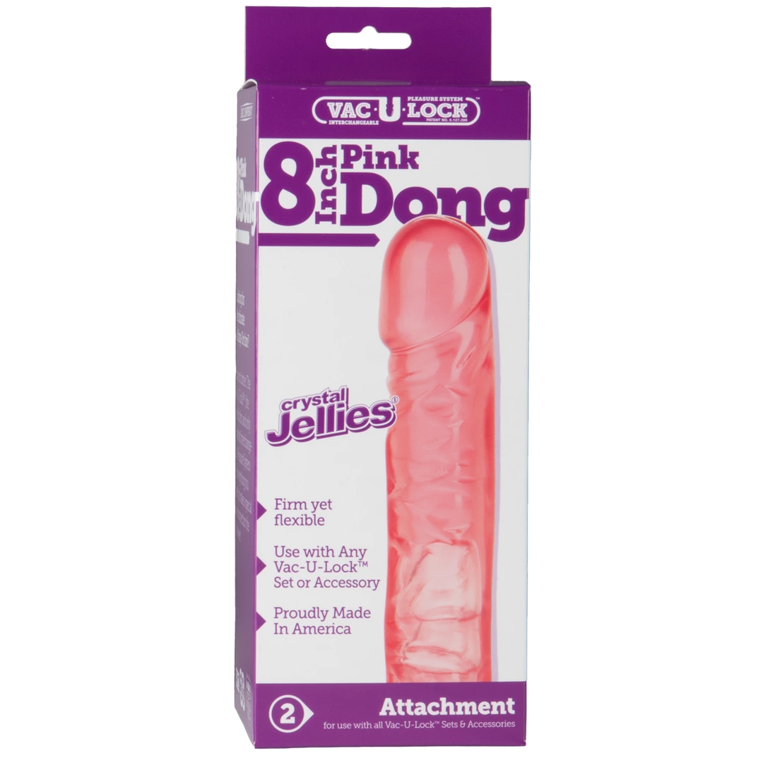 Realistyczne duże dildo do masturbacji wykonane z różowego silikonu Doc Johnson 20 cm