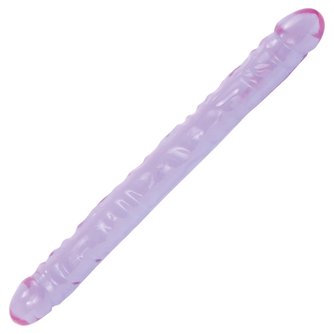 Doc Johnson Crystal Jellies Double Dong 45 cm - elastyczny model dwustronny