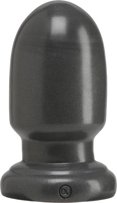 Korek analny wykonany z szarego chlorku winylu w kształcie kuli Doc Johnson Shellshock 6 cm