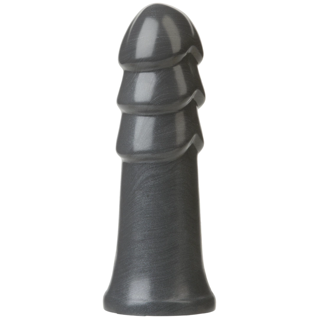 Korek analny wykonany z szarego chlorku winylu w kształcie penisa z wypukłościami Doc Johnson B-7 Warhead 25 cm