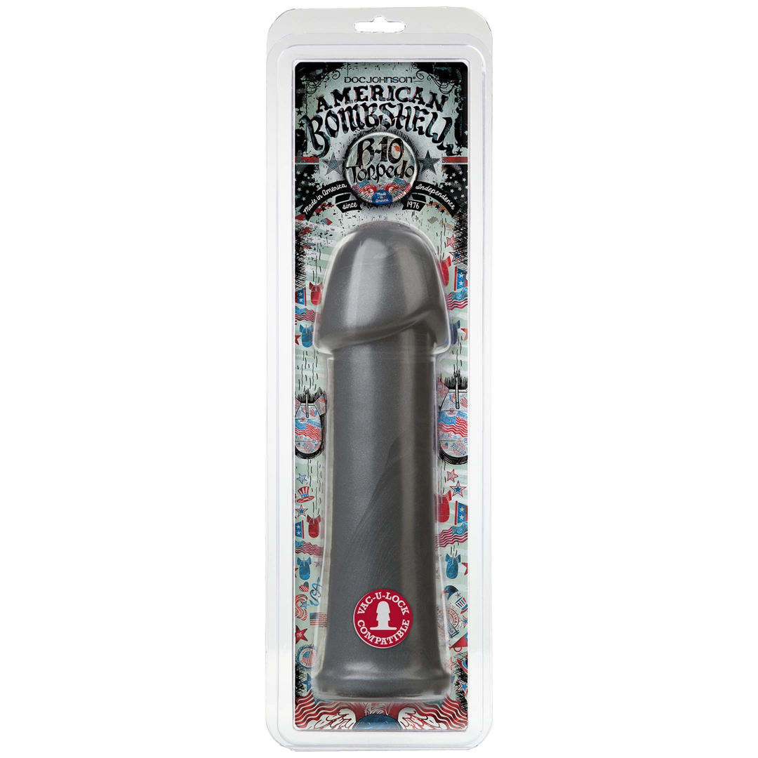 Korek analny wykonany z szarego chlorku winylu w kształcie penisa Doc Johnson B-10 Torpedo 26 cm Korek analny wykonany z szarego chlorku winylu w kształcie penisa Doc Johnson B-10 Torpedo 26 cm