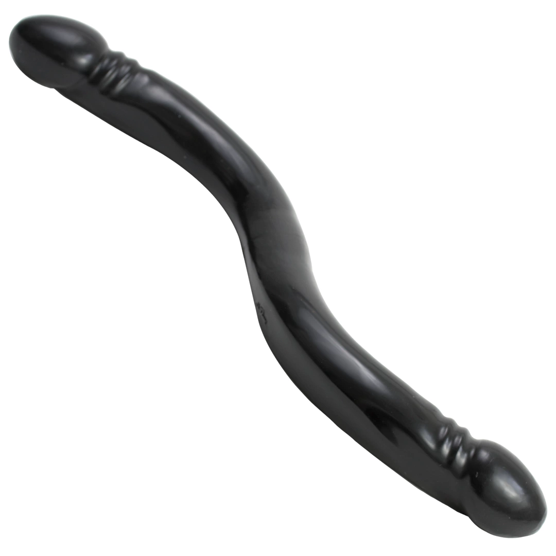Dildo z podwójną końcówką do masturbacji wykonane z czarnego silikonu Doc Johnson 45 cm Dildo z podwójną końcówką do masturbacji wykonane z czarnego silikonu Doc Johnson 45 cm
